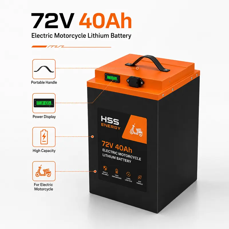 Batteria al litio per moto elettrica da 72 V 40 Ah