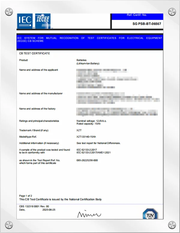 Certificate