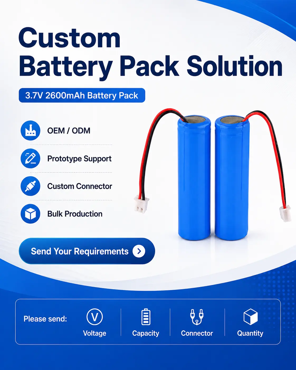 3.7v 2600mah Battery Pack