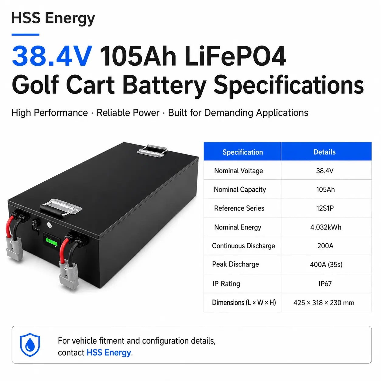 36V 105Ah Golf Cart Lithium Battery