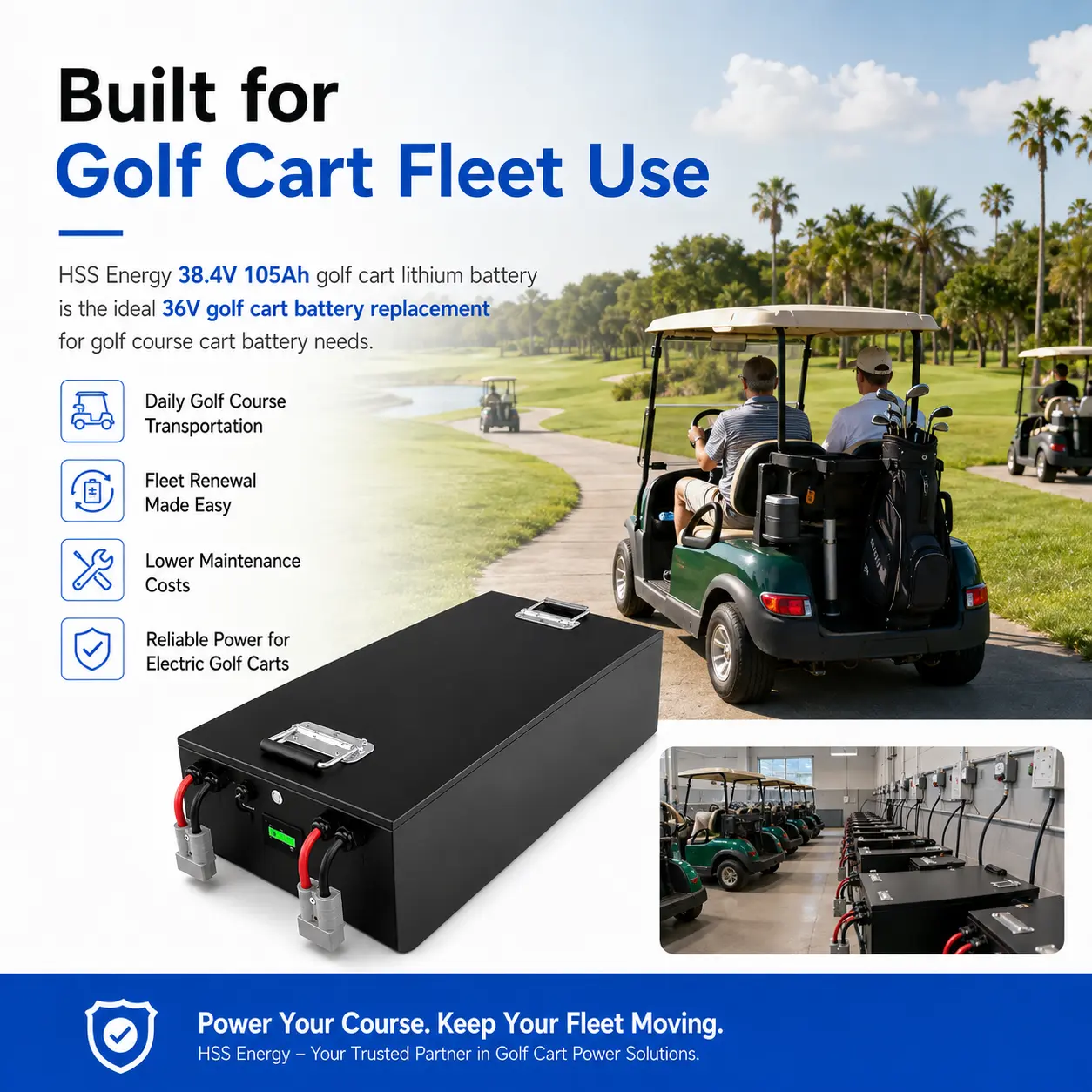 36V 105Ah Golf Cart Lithium Battery