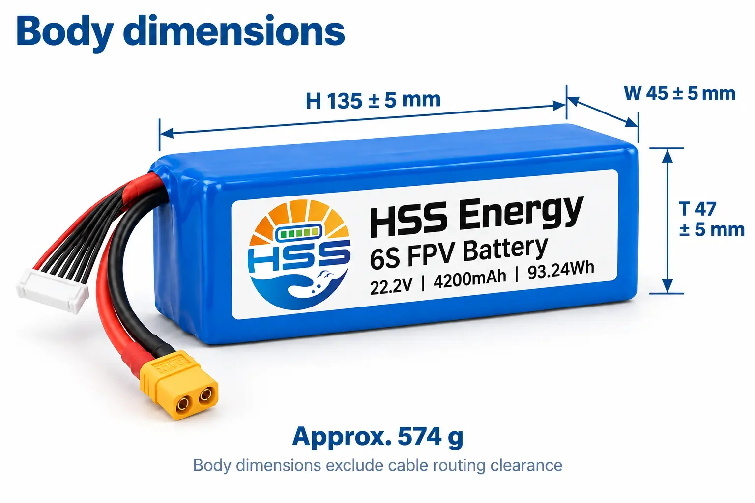 6S 4200mAh FPV Battery