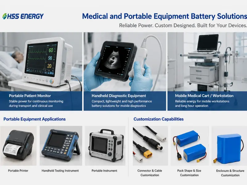 Soluzioni per batterie per apparecchiature mediche e portatili